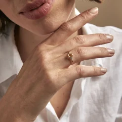 Bague Diapre Or Jaune Citrine Oxyde De Zirconium|Marc Orian New