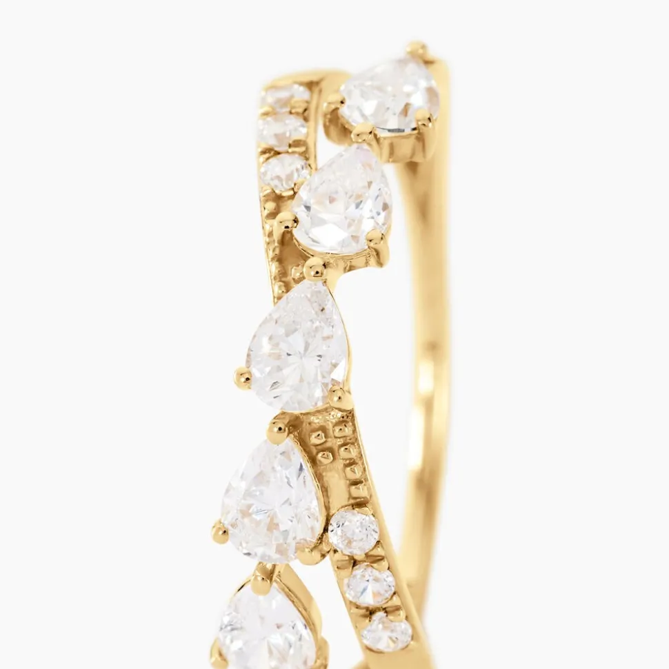 Bague Dorean Or Jaune Oxyde De Zirconium