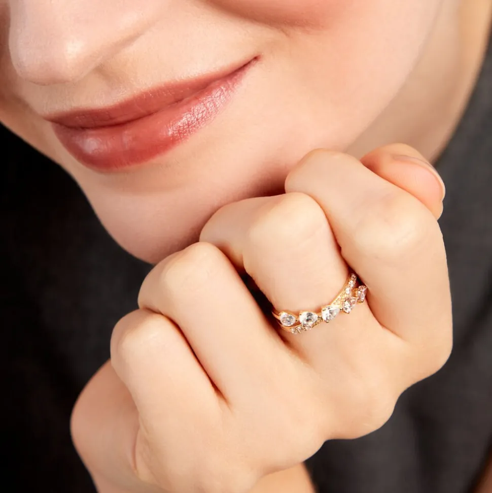 Bague Dorean Or Jaune Oxyde De Zirconium