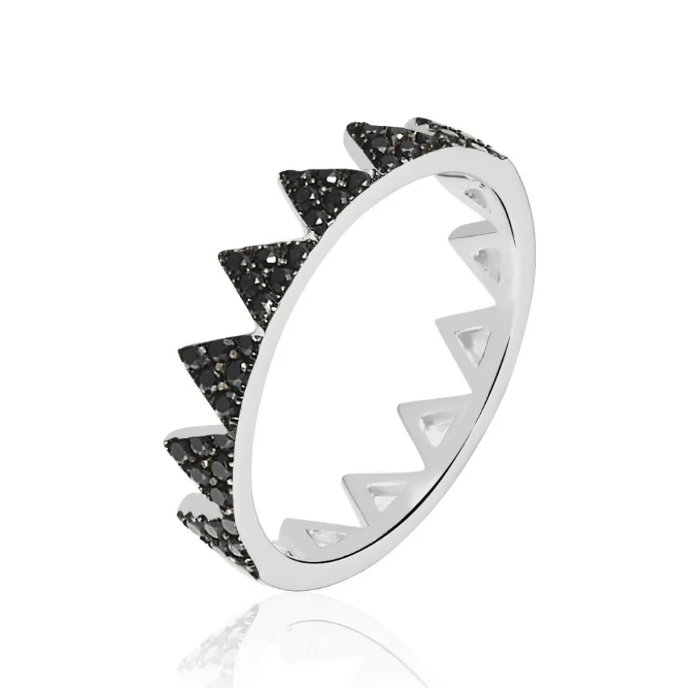 Bague Doria Argent Blanc Oxyde De Zirconium