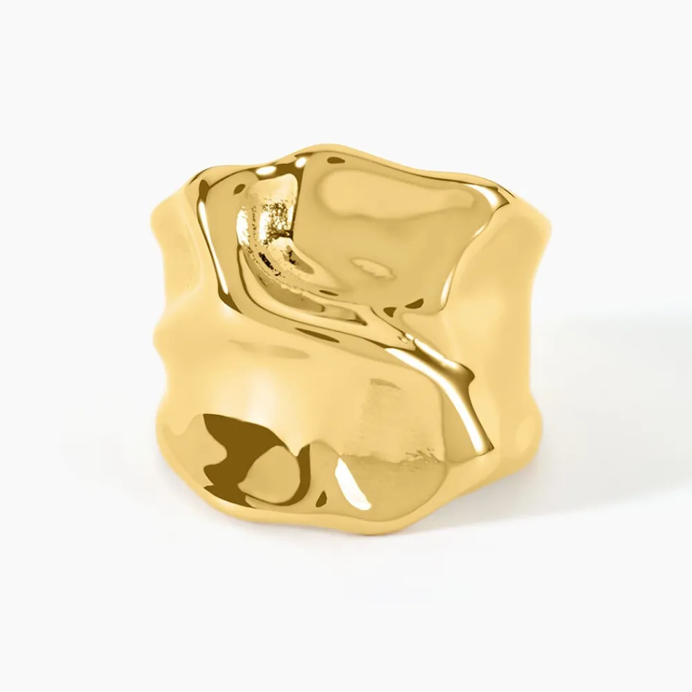 Bague Ecorsia Acier Jaune|Marc Orian New