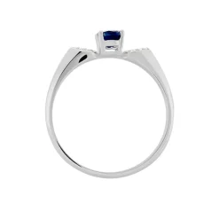 Bague Edgina Or Blanc Saphir Et Diamant