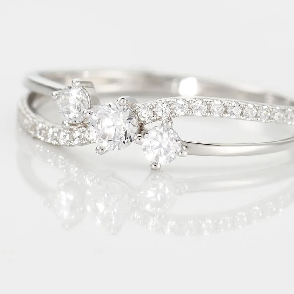 Bague Edwige Or Blanc Oxyde De Zirconium|Marc Orian Discount