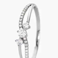 Bague Edwige Or Blanc Oxyde De Zirconium|Marc Orian Discount