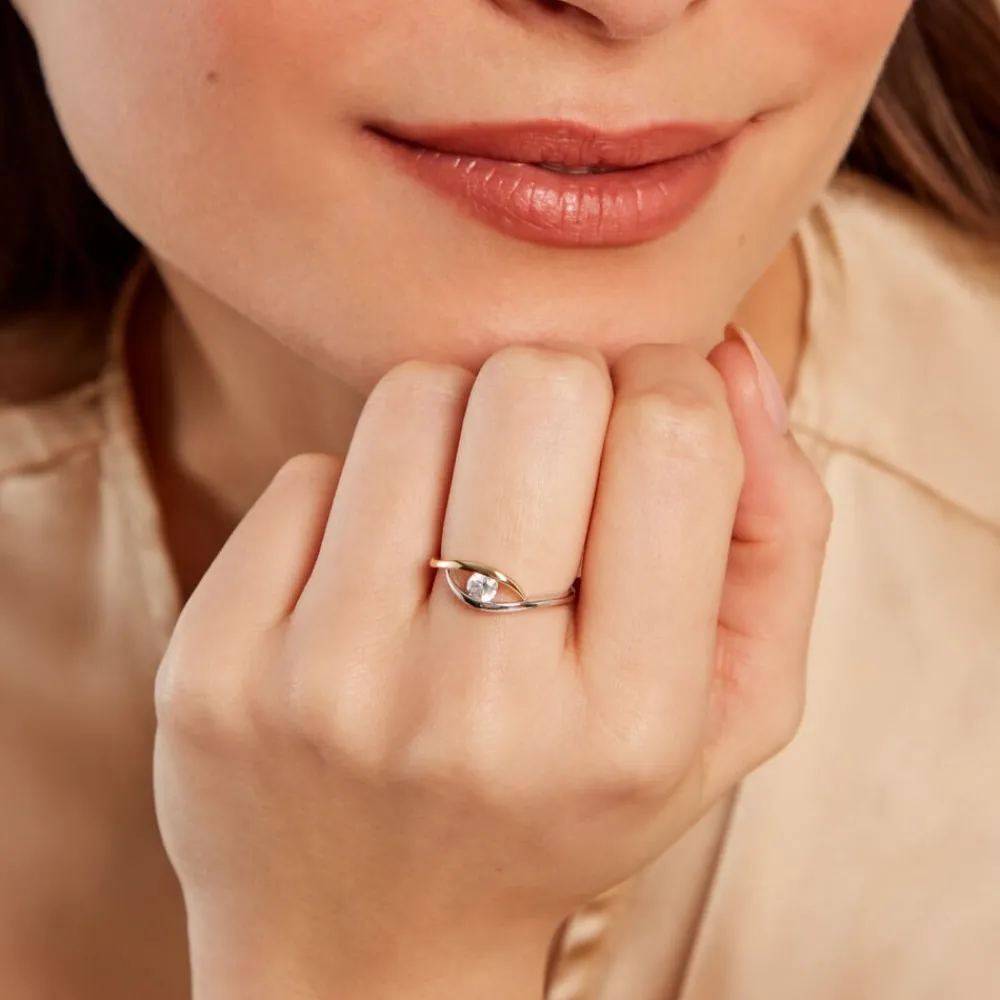 Bague Elmie Or Jaune Argent Blanc Oxyde De Zirconium|Marc Orian Discount
