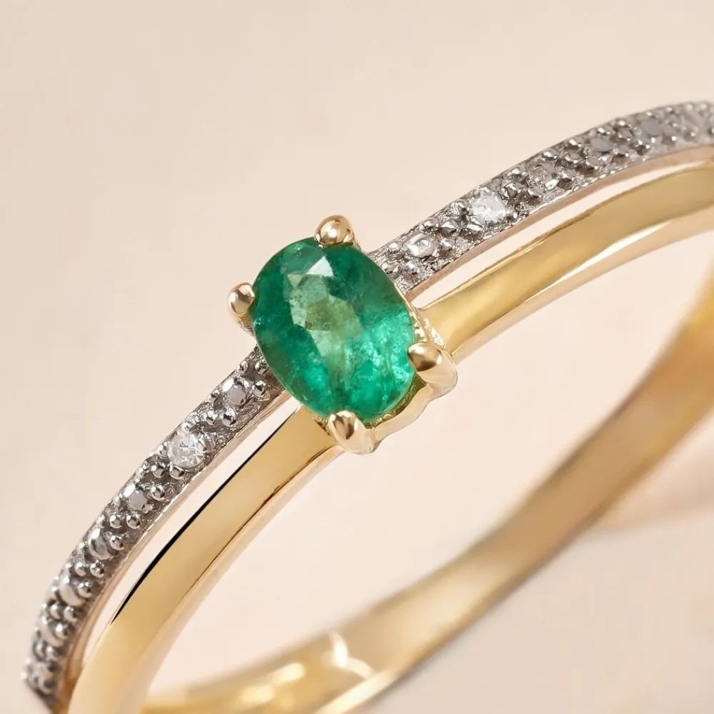 Bague Emeald Is The New Black Or Jaune Emeraude Diamant|Marc Orian Online