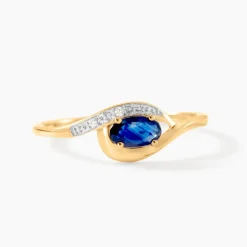Bague Emotion Or Jaune Saphir Diamant