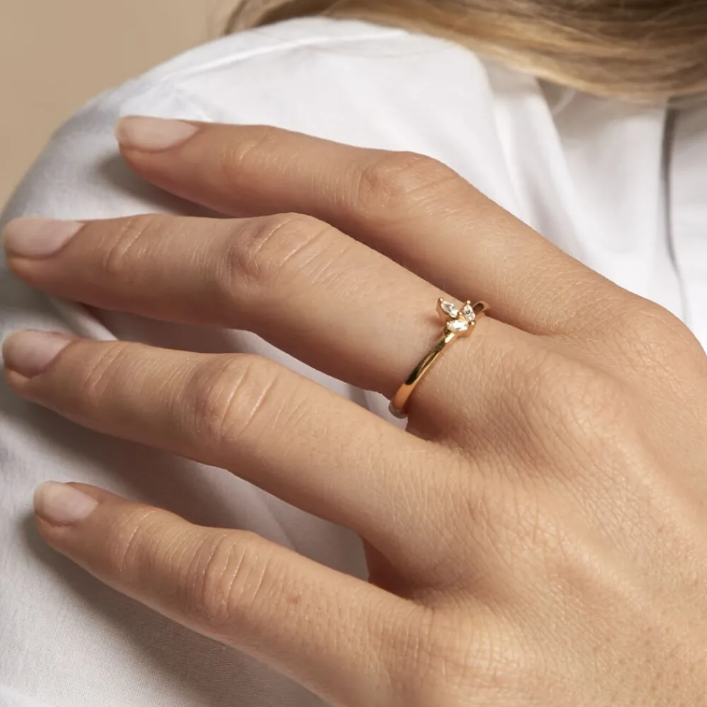 Bague Erma Plaqué Or Doré Oxyde De Zirconium|Marc Orian Best