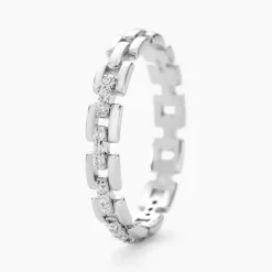 Bague Eternity Argent Blanc Oxyde De Zirconium