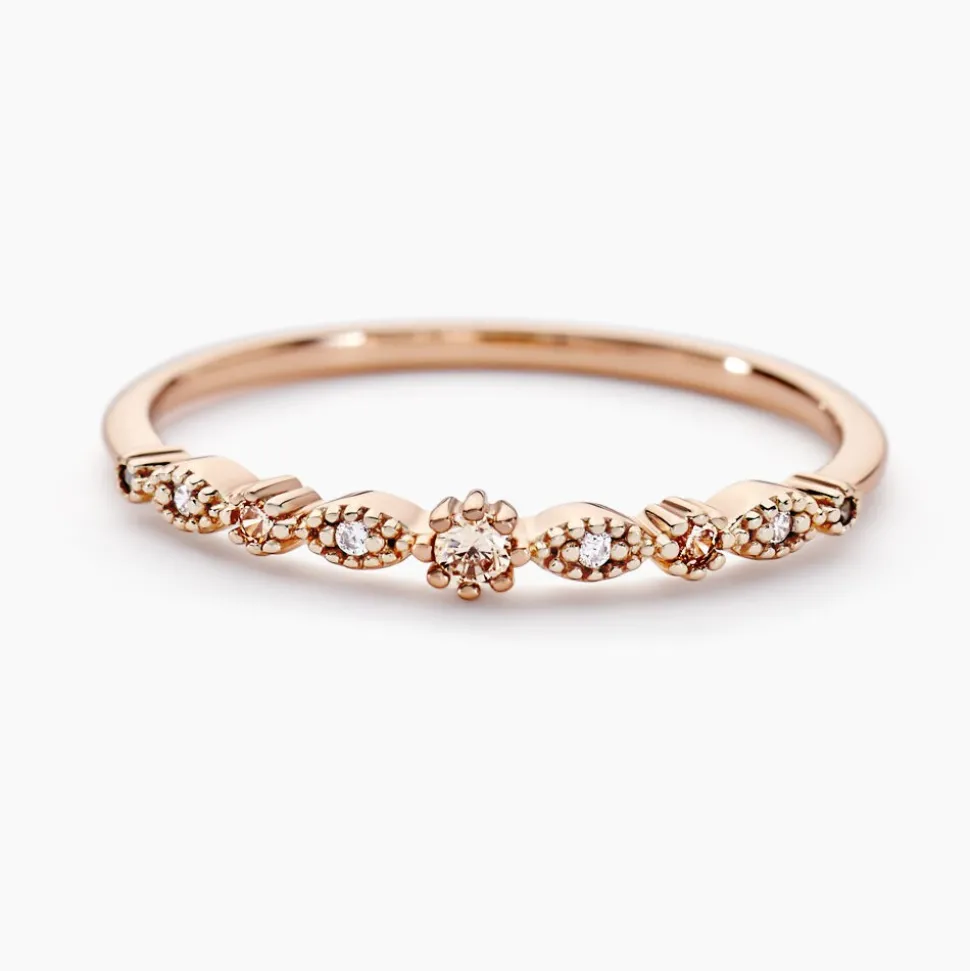 Bague Eugenie Argent Rose Oxyde De Zirconium