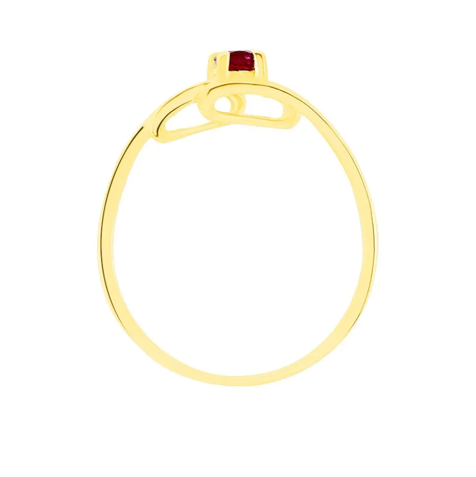 Bague Evka Or Jaune Rubis