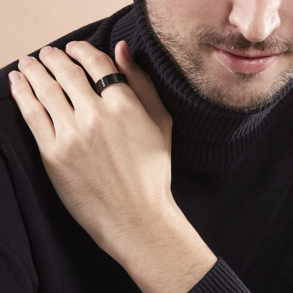 Bague Fabio Acier Noir|Marc Orian Clearance