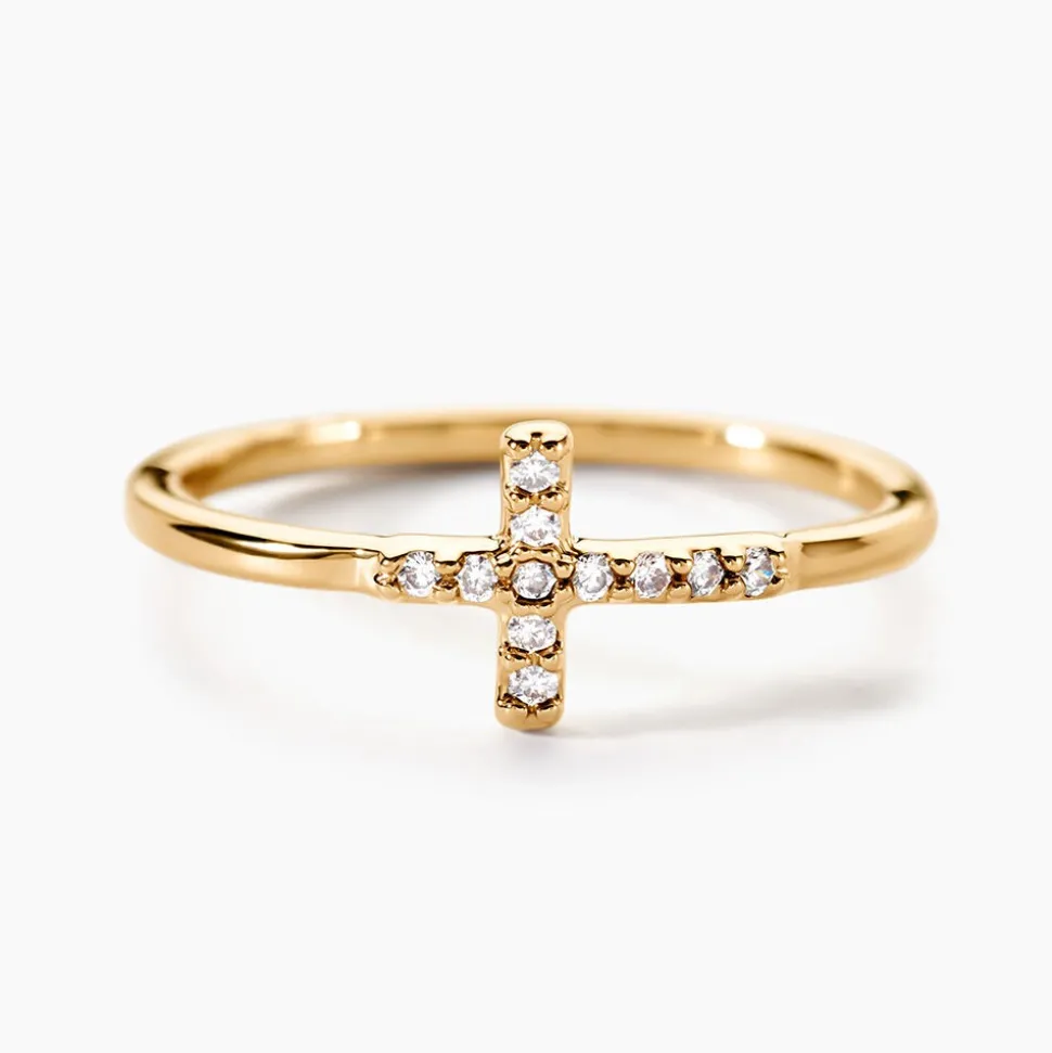 Bague Fatos Plaqué Or Jaune Oxyde De Zirconium