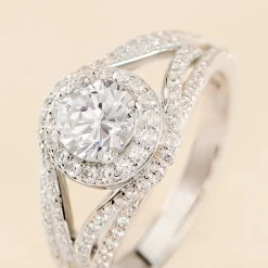 Bague Ferne Argent Blanc Oxyde De Zirconium|Marc Orian Sale