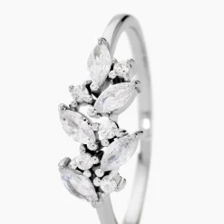 Bague Fidelis Or Blanc Oxyde De Zirconium