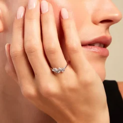 Bague Fidelis Or Blanc Oxyde De Zirconium
