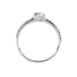 Bague Fina Or Blanc Oxyde De Zirconium|Marc Orian