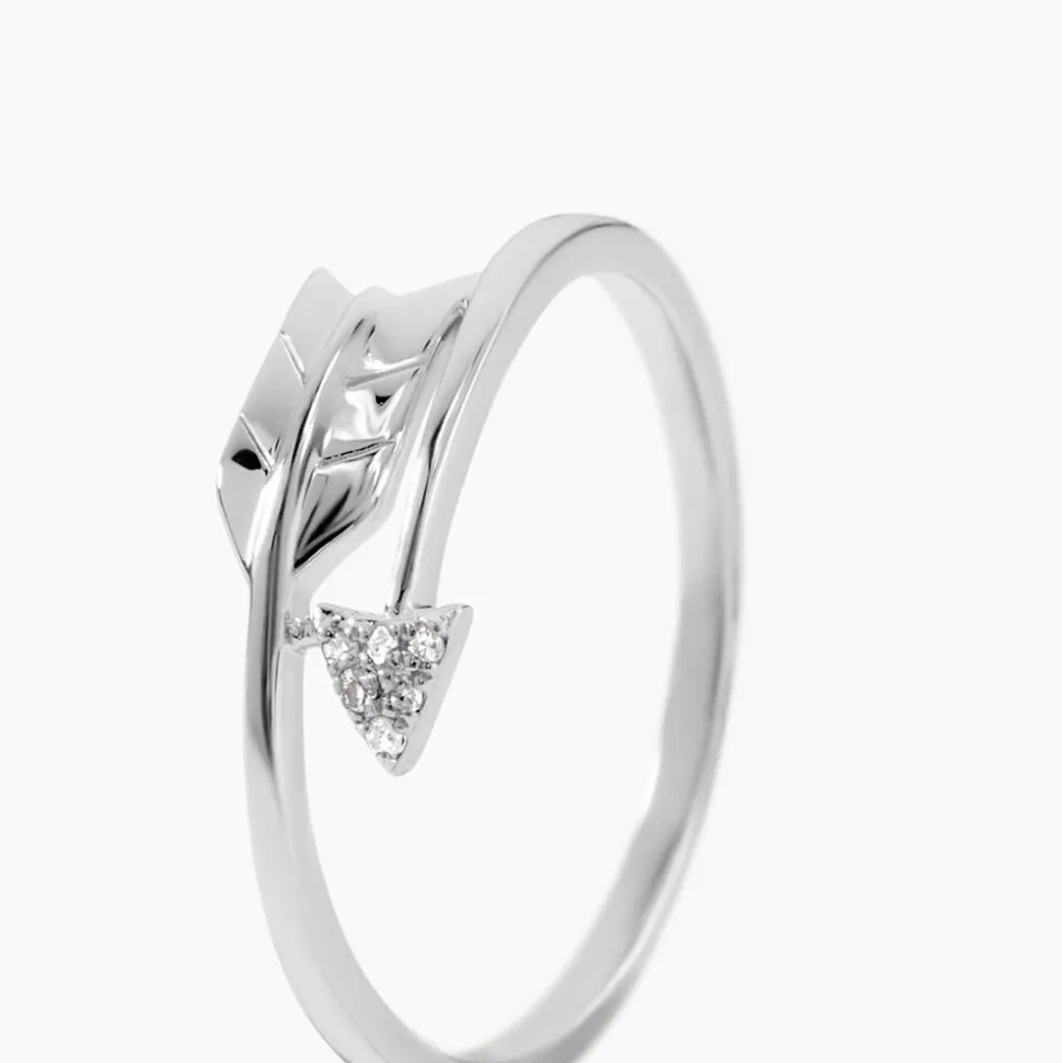 Bague Fleche Or Blanc Diamant