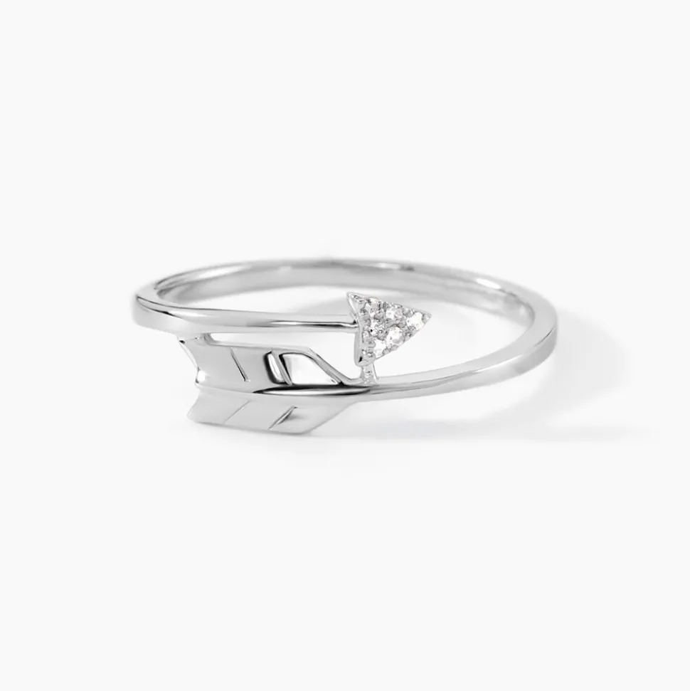 Bague Fleche Or Blanc Diamant