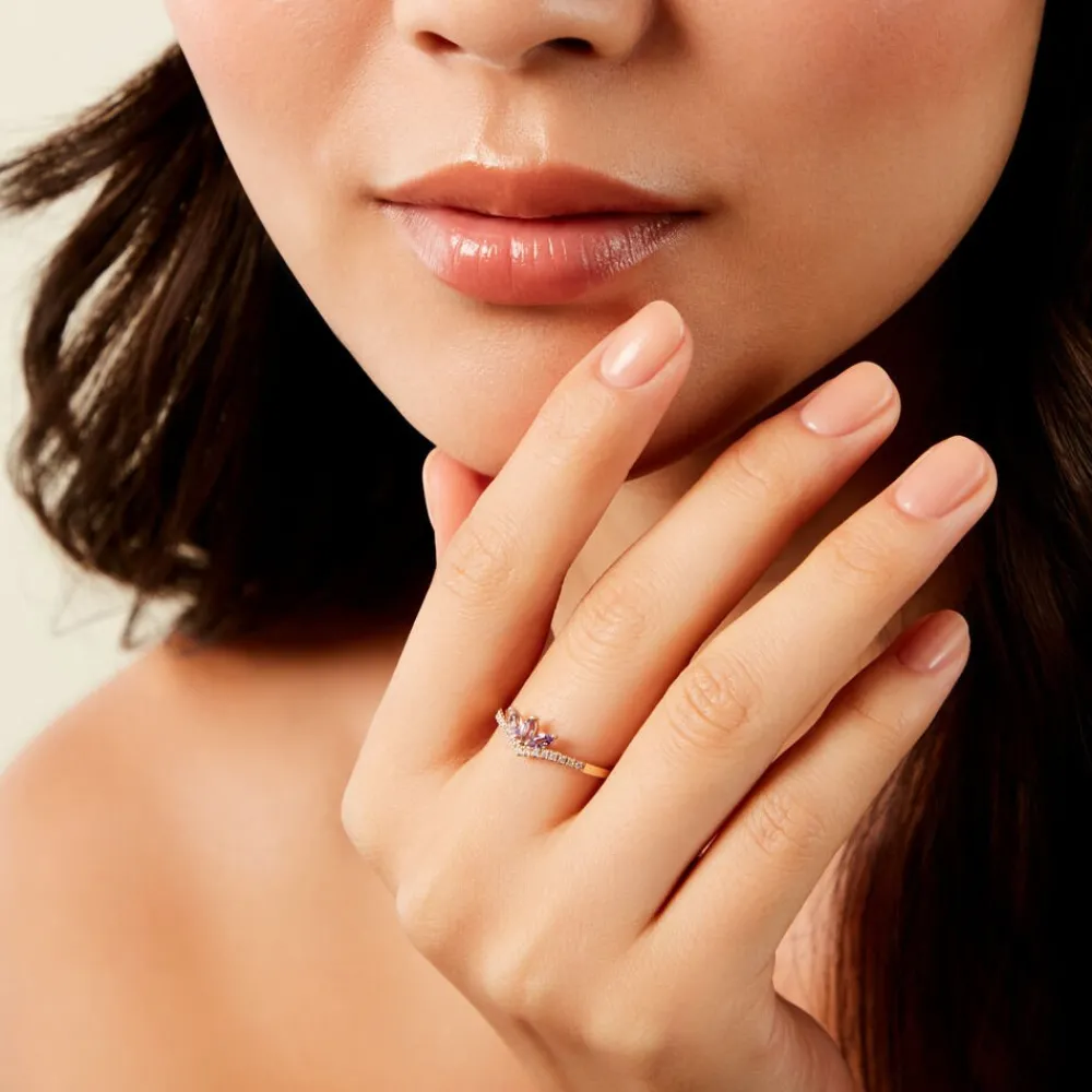 Bague Florelys Or Jaune Améthyste Oxyde De Zirconium|Marc Orian Clearance