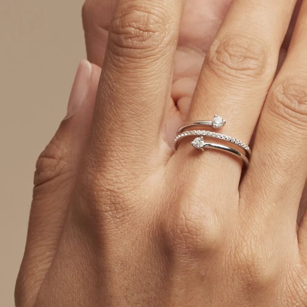 Bague Gait Argent Blanc Oxyde De Zirconium|Marc Orian Outlet