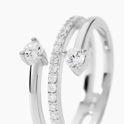 Bague Gait Argent Blanc Oxyde De Zirconium|Marc Orian Outlet
