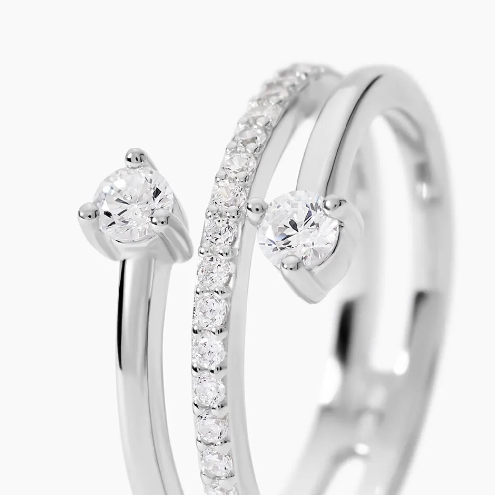 Bague Gait Argent Blanc Oxyde De Zirconium|Marc Orian Outlet