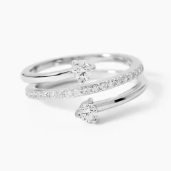 Bague Gait Argent Blanc Oxyde De Zirconium|Marc Orian Outlet