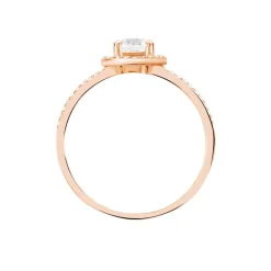 Bague Garine Or Rose Oxyde De Zirconium