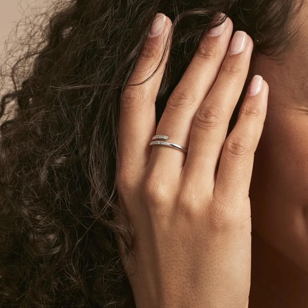 Bague Garoune Argent Blanc Oxyde De Zirconium|Marc Orian Sale