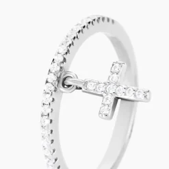 Bague Gorane Argent Blanc Oxyde De Zirconium|Marc Orian New