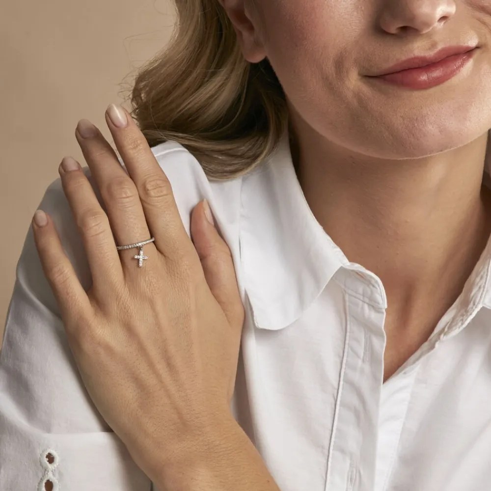 Bague Gorane Argent Blanc Oxyde De Zirconium|Marc Orian New