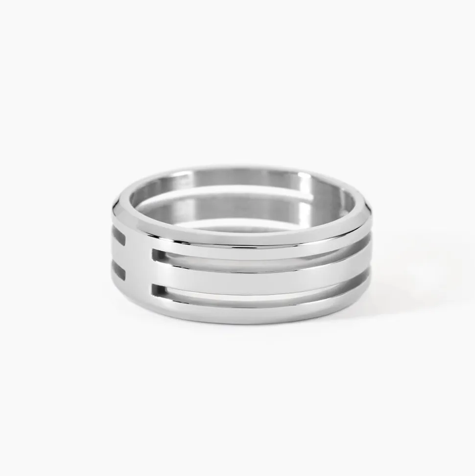 Bague Halden Acier Blanc