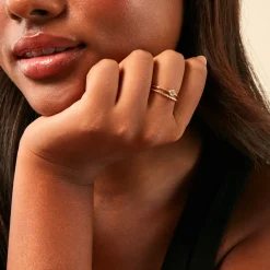 Bague Halo Plaque Or Jaune Oxyde De Zirconium|Marc Orian Hot