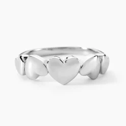 Bague Hearten Argent Blanc|Marc Orian Clearance