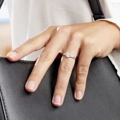 Bague Ivonne Or Blanc Oxyde De Zirconium