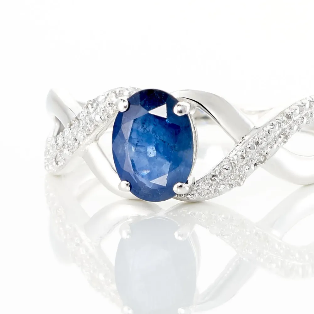 Bague Jess Or Blanc Saphir Et Diamant|Marc Orian