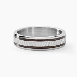 Bague Jonc Maewen Acier Blanc