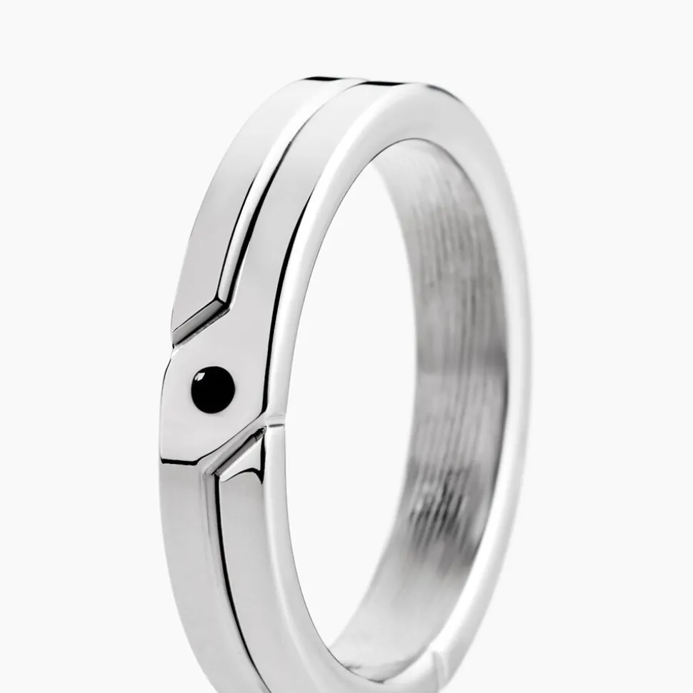 Bague Jourdan Ilker Acier Argenté Spinelle