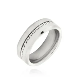 Bague Iron Tungstene Blanc|JOURDAN Discount