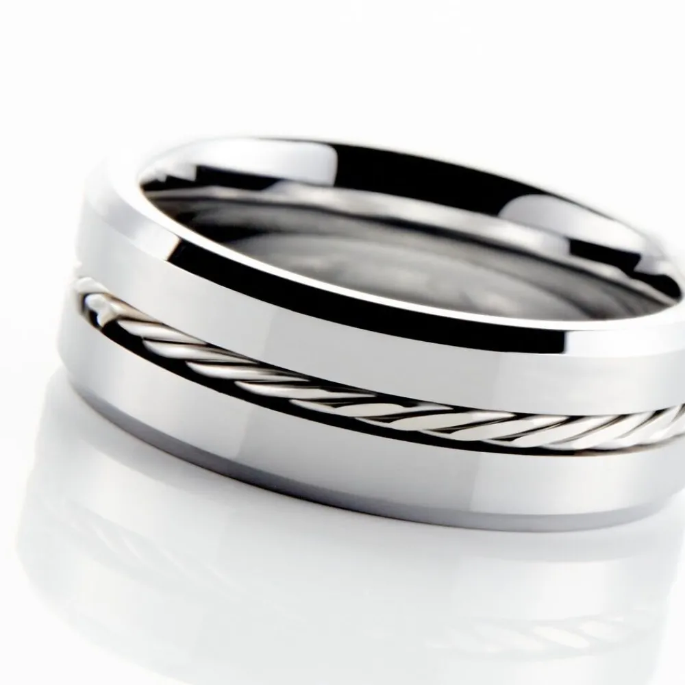 Bague Iron Tungstene Blanc|JOURDAN Discount
