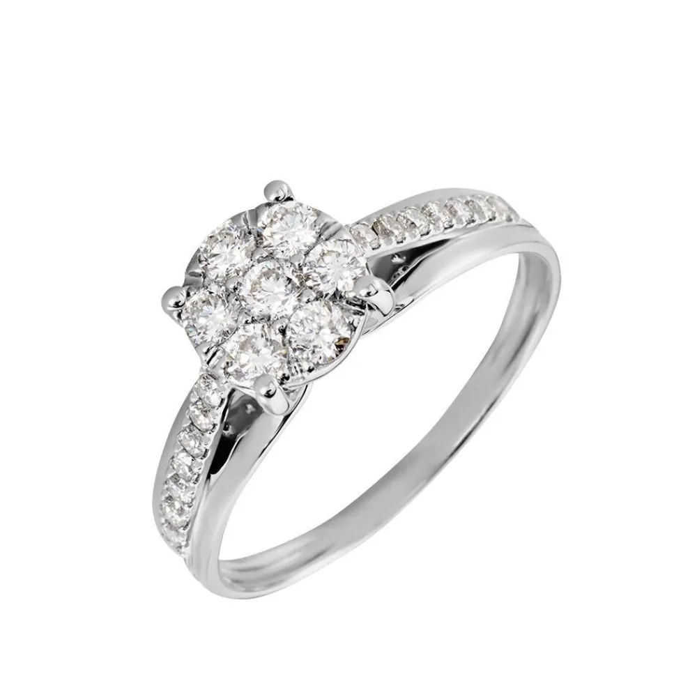 Bague Kate Ld Platine Blanc Diamant Synthétique|Marc Orian Sale
