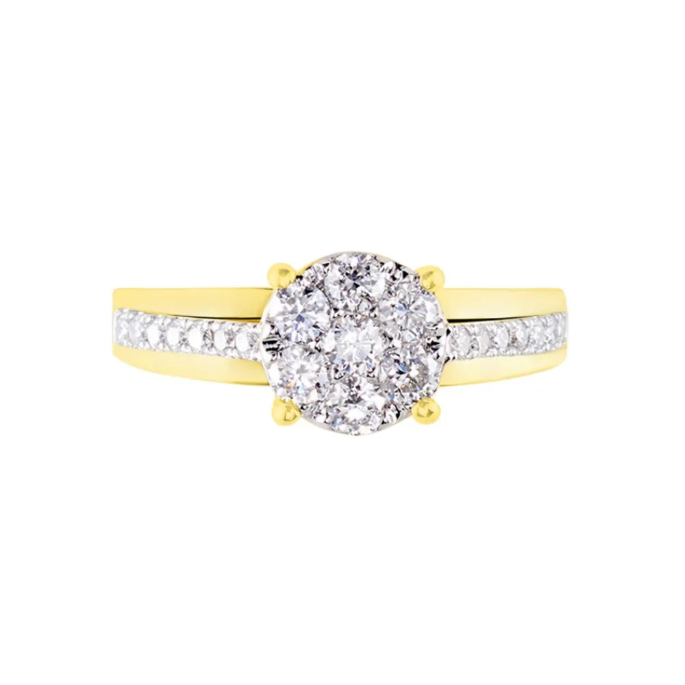 Bague Kate Or Jaune Diamant Synthétique|Marc Orian Discount