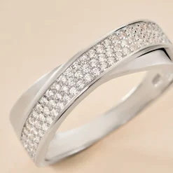 Bague Kawtare Argent Blanc Oxyde De Zirconium|Marc Orian Discount