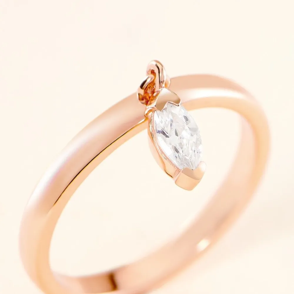 Bague Kenta Argent Rose Oxyde De Zirconium|Marc Orian Hot