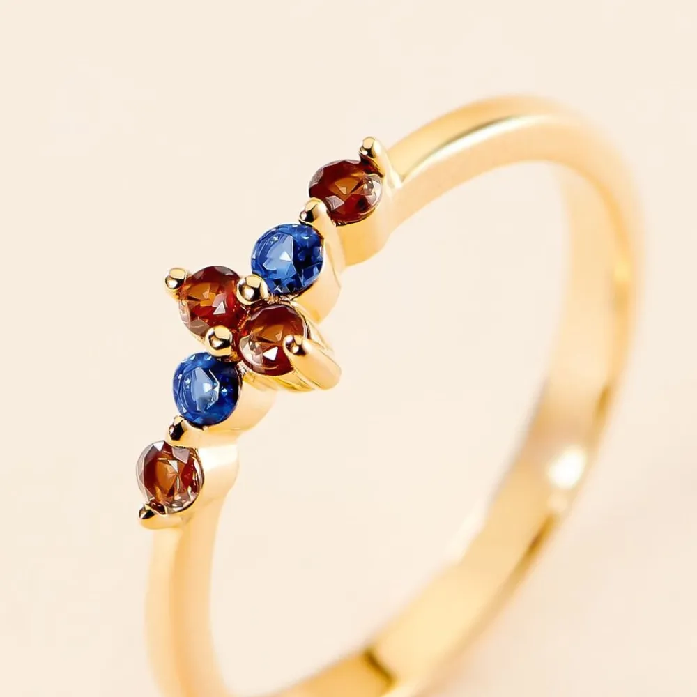 Bague Laeticia Plaqué Or Doré Pierres De Synthèses|Marc Orian Hot