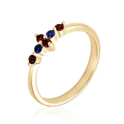 Bague Laeticia Plaqué Or Doré Pierres De Synthèses|Marc Orian Hot