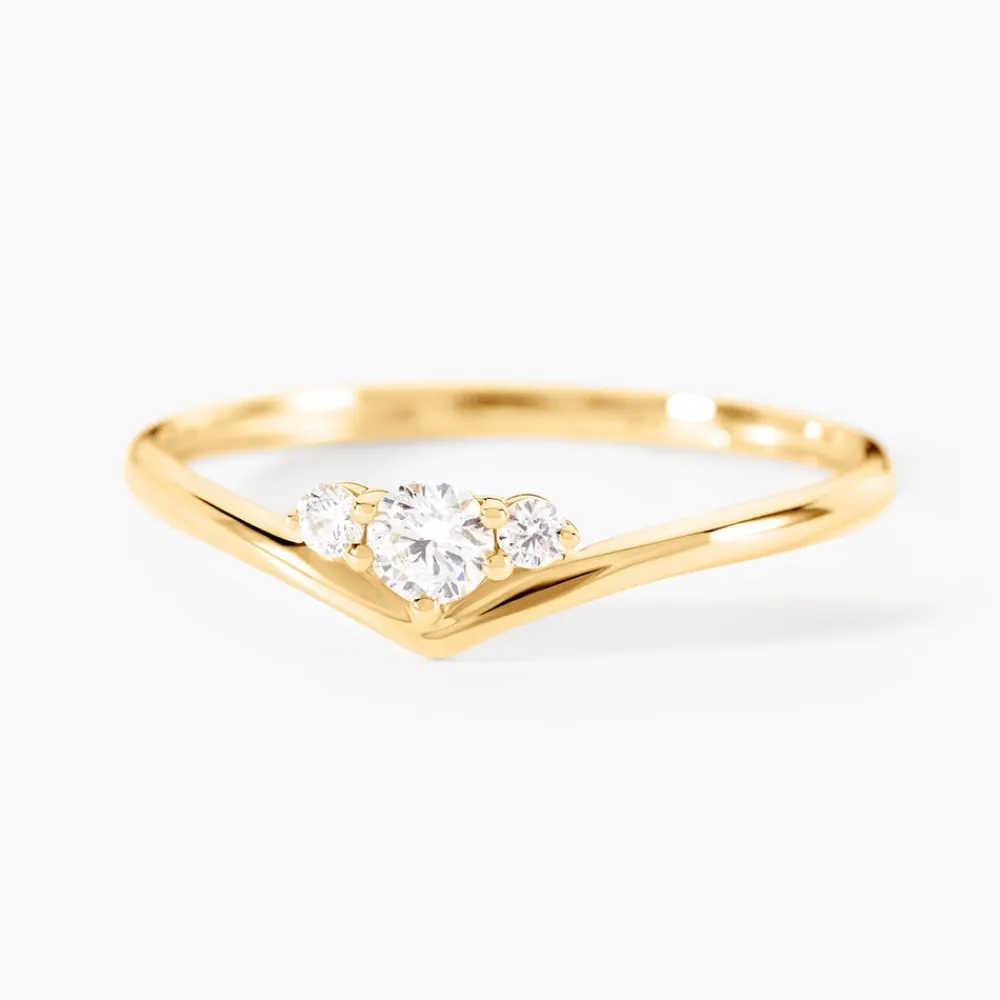 Bague Laurentius Or Jaune Diamant Synthétique|Marc Orian Outlet