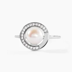 Bague Lenka Argent Blanc Perle De Culture Et Oxyde De Zirconium|Marc Orian Discount
