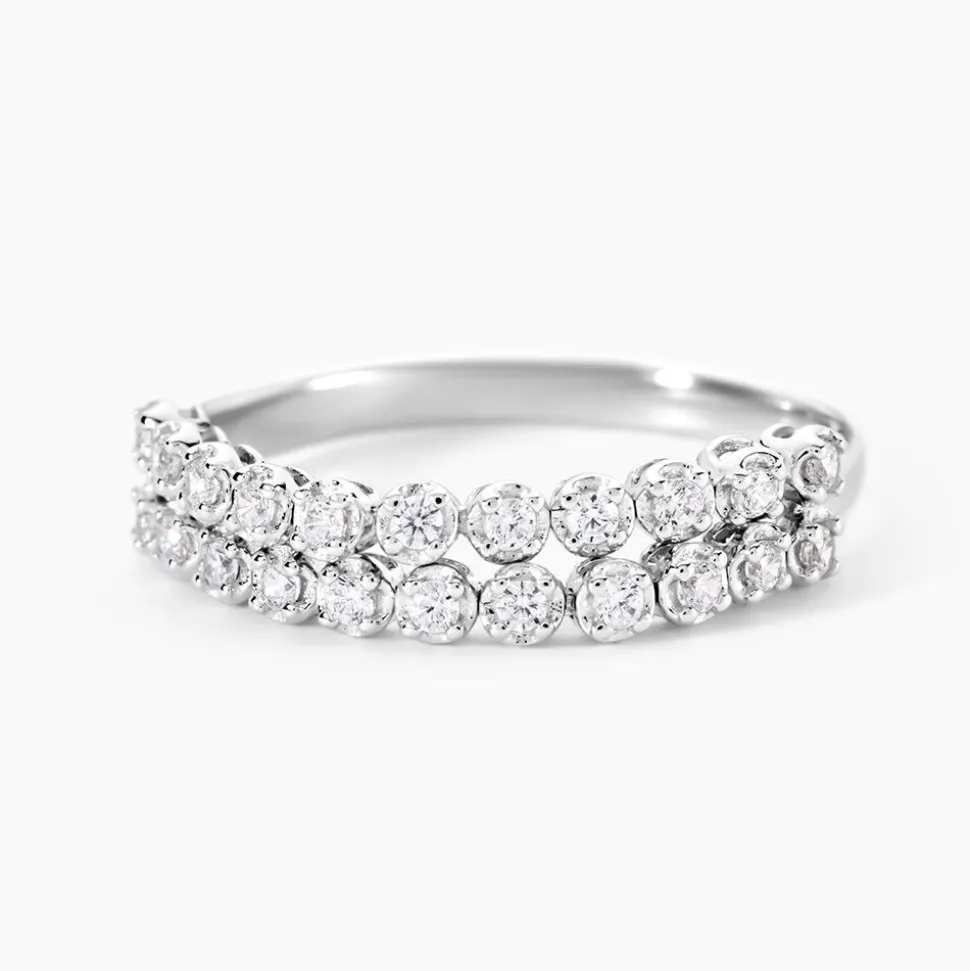 Bague Lexane Argent Blanc Oxyde De Zirconium